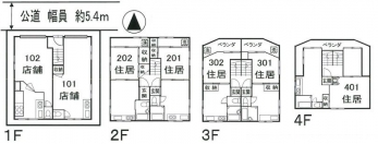 間取り図　JR中央線「西荻窪」駅 一棟売マンション 間取り図