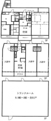 間取り図　JR中央線「高尾」駅 一棟売ビル 間取り図